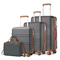 KONO Hartschalekoffer Set 4 Teilig mit Ryanair Reisetasche 40x30x20cm – Ansicht 1