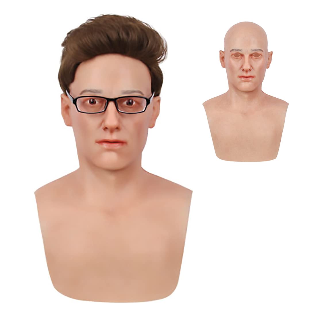Amazon | XINGRUI ベル リアルなシリコン製若い男性用フェイスマスク