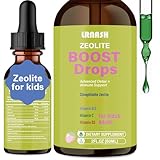 Zeolite Drops For Kids & Adults - Clinoptilolite Zeolite, Organic Chlorella, Vitamin B12 & D3 | Supports Speech, Gut Health, Immune, Bone, Energy, Focus | Berry Flavored Liquid Zeolite Drops - 2 Fl Oz
