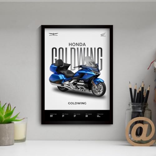 Image of Funk You Store Honda Goldwing Poster | Framed Honda Goldwing bike A4 Sized (31 x 23 cm) | Superbike Posters Gift for Boys, Bike Poster | Superbike Frames | Posters for Wall, Bedroom, Study Room