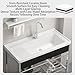 HMOROVEX Length 20-35In Ceramic Console Sinks Set with Bracket Free-Standing Utility Sinks Including Washboard And Hot/Cold Water Faucet for Laundry Room,Outdoor And Indoor,White,61 * 48 * 83cm