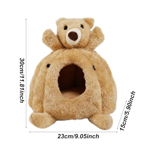 Caverna aconchegante de hamster, cama de casa quente de inverno de hamster - Hamster House Nest Bed