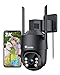 Ctronics 4G LTE Überwachungskamera Aussen mit SIM Karte, 2K PTZ IP Kamera Outdoor Ohne WLAN, KI Menschenerkennung & Auto-Tracking, 24/7 Aufzeichnung, FarbNachtsicht, PC/Cloud/TF/FTP, IP66