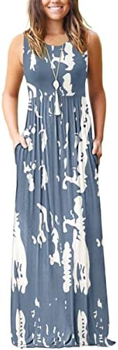MOLERANI Women's Loose Plain Maxi Dresses Casual Long Dresses with Pockets(Tie Dye,S)