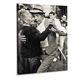 EymaNn Fine Art Aesthetics Let's Dance, Older Couples, Whiteheads, Argentine Tango Wall Art Paintings Canvas Wall Decor Home Decor Living Room Decor Aesthetic 8x10inch(20x26cm) Frame-Style