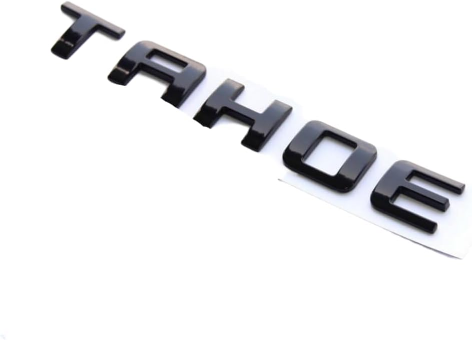 3pack Gloss Black Tahoe Nameplate Emblems Letter Badge Compatible with 2007-2019 Tahoe Glossy Shiny