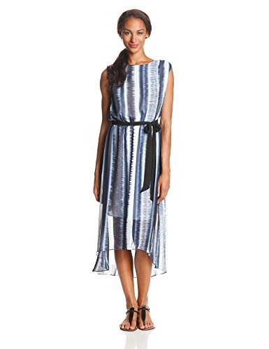 Chaus Women's Ruched Cap Sleeveeeve Parallel Frequency Maxi Dress