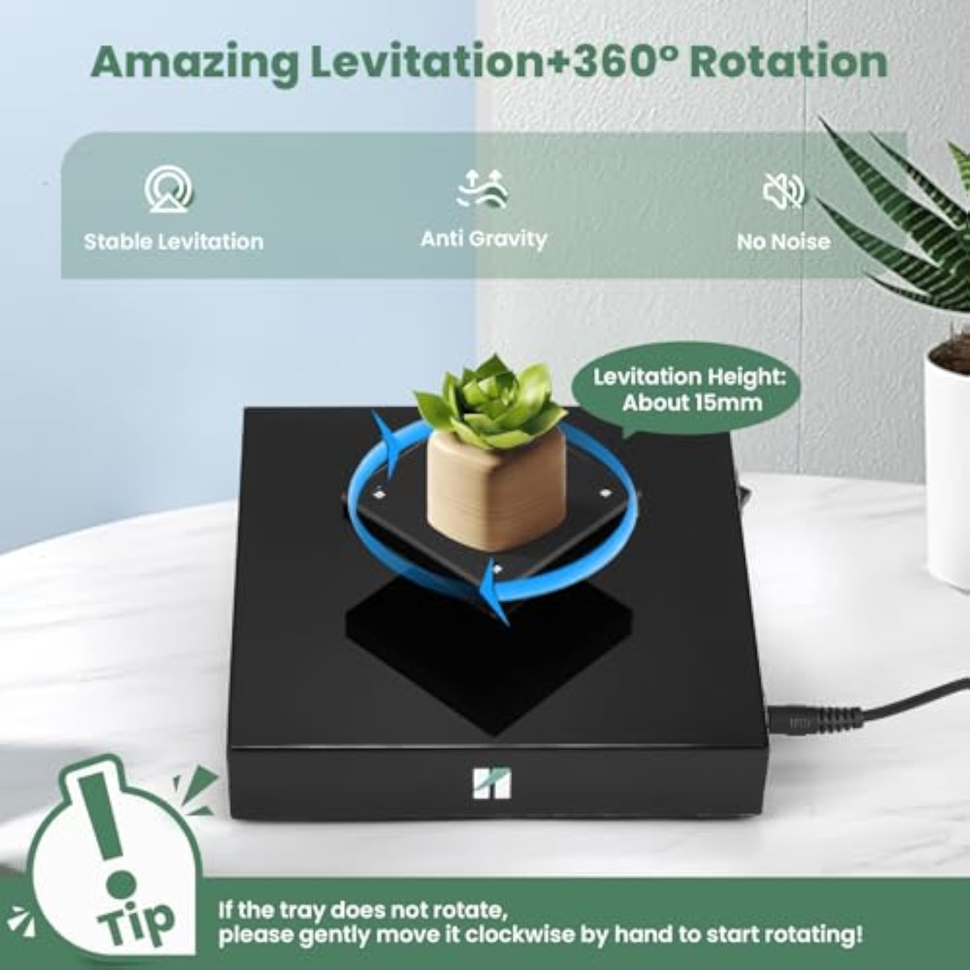 360° Rotating Magnetic Levitation Display Stand