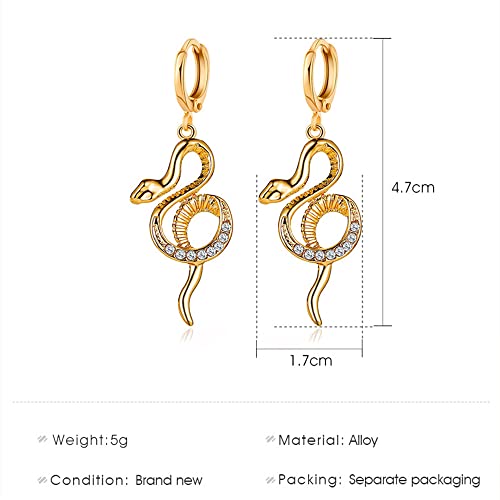 Csiyanjry99 Snake Earrings For Women Gothic Punk Hip Hop Personality Snake Stud Earrings Boho Beach Simple Delicate Handmade Hypoallergenic Jewelry Gift For Girls (Dg) #TOP1