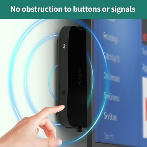 HomeMount Sky Q Mini Box Wandhalterung, 3M Kleber oder Schraube Befestigung Sky Q Mini Box Wandhalterung hinter dem Fernseher, einfache Installation und Entfernung, platzsparend