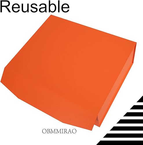 Miniatura 4 de 3 cajas de regalo extragrandes naranjas con tapa, 16.5 x 13 x 5 pulgadas, cajas de regalo magnéticas duras para regalos, almacenamiento de cajas de
