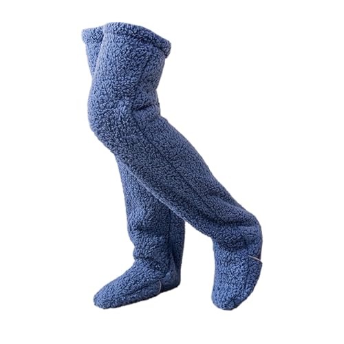 Jambières peluche hautes et longues chaussettes bottines polaires d'intérieur premium