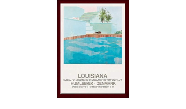Amazon | ポスター デビット ホックニー Louisiana 額装品 ウッド