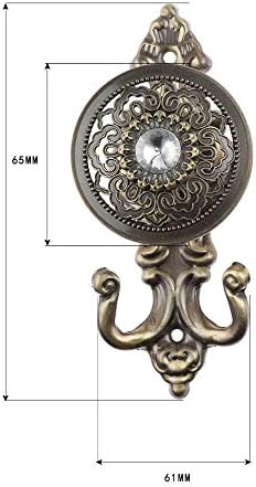 2Pcs Bronze Crystal Curtain Hold Back Tieback Wall Hook decor Pothook Holder With Screws