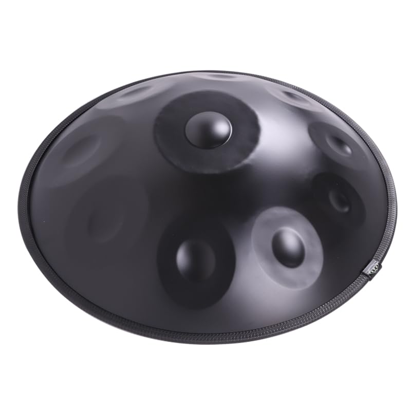 Hangpan negro de 9 tonos de 18 pulgadas - Instrumento de percusión hecho a mano