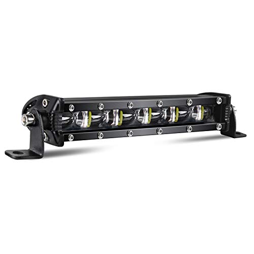 CO LIGHT Led Light Bar Single 7 inch Slim Single Row Lightbar Driving Combo Beam Off Road Work Lights with Mounting Brackets & 6D Reflectors for Truck, Car, Cabin, Boat, ATV, UTV by CO LIGHT - Used condition - US$18.21