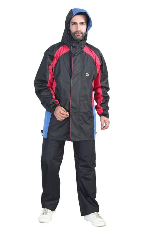 evershine Rainwear Waterproof Raincoat for Men | Reversible Rain Jacket with Adjustable Hood | Lightweight Nylon PVC Seam-Sealed Rainwear | Travel, Bike Riding & Outdoor Activities (AT 466)-picture-42