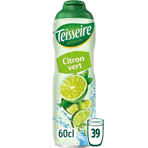 Teisseire Jarabe de Limón Verde para Bebida Refrescante, Cócteles, Bidón Reciclable 60cl
