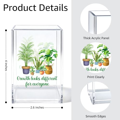 Image of Growth Looks Different for Everyone Pen Holder Makeup Organizer