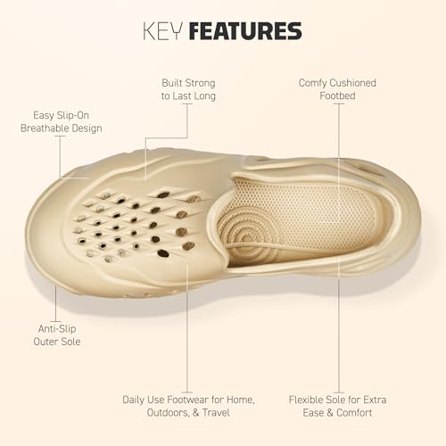 Image of Stylish and Comfortable Anti-Skid Men's Clogs | Waterproof, Breathable & Lightweight | Slip-On Style Unisex Everyday Footwear for Home, Travel, and Outdoors | TEG-7009