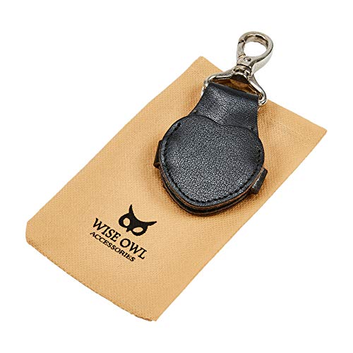 Wise Owl Accessories 3D Leather Keychain Cute Heart Shape Gudluck Valentine Gift Keyring Handbag Purse Charm Key Ring (heart-photoframe) one size Black Buff V.T