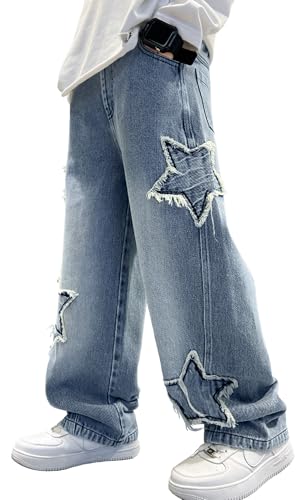 Happy Cherry - Pantalones Holgados Niño Jeans Infantil Vaqueros