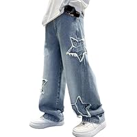 Happy Cherry - Pantalones Holgados Niño Jeans Infantil Vaqueros