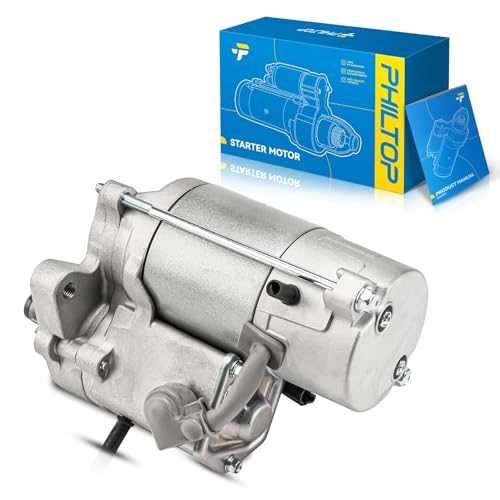 Image of PHILTOP Starter Compatible with 4.7L for:,1998-2007 LX470 /Land C-u-is-r,2003-2009 GX470 /4Runner,2000-2009 Tundra,2001-2009 Sequoia 12V2.0KW CWOSGR9 Tooth Pinion /Teeth