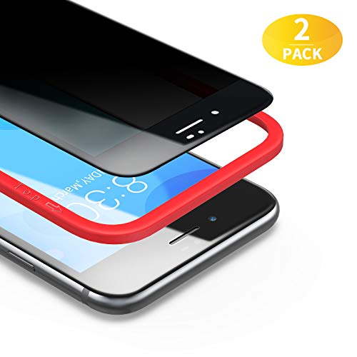 BANNIO 2 Unidades Protector Pantalla Antiespias para iPhone SE 2020/iPhone 7/iPhone 8,3D Cobertura Completa Privacidad Cristal Templado para iPhone SE 2020/7 /8,Anti Espía Vidrio Templado,Negro