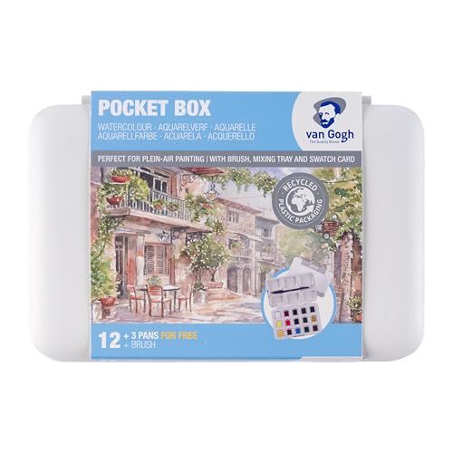 Estuche Pocket Box 12+3 Acuarela Van Gogh