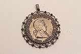  vintage13.de antiker Anhänger Medaille Gefasst Silber 900 Mozart 175. Geburtstag 1931 Edel