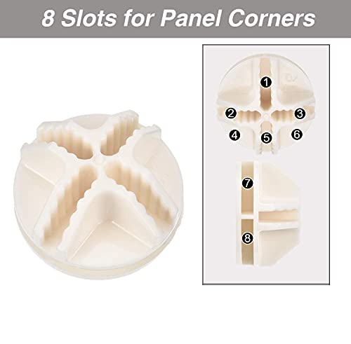 Namvo 12 Stück Draht-Würfel-Kunststoffverbinder, weiß, ineinandergreifende Steckverbinder, Drahtgitter, Eimer, Aufbewahrungsschließe