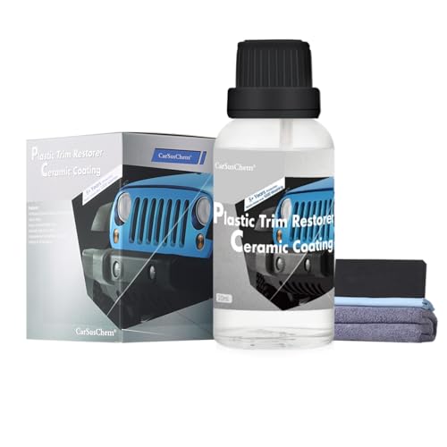 Plastic Restorer - Cars Ceramic Plastic Coating Trim Restore, Shines & Protects Plastic, Restores Faded and Dull Plastic, Last Over 1000 Washes,20ml