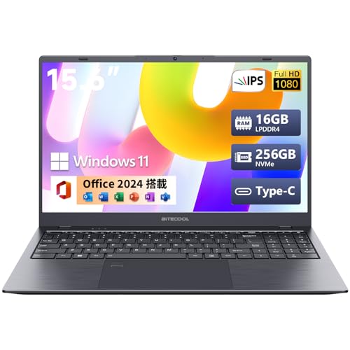BiTECOOL ノートパソコン 15.6インチ N5095 Office2024搭載 Windows11