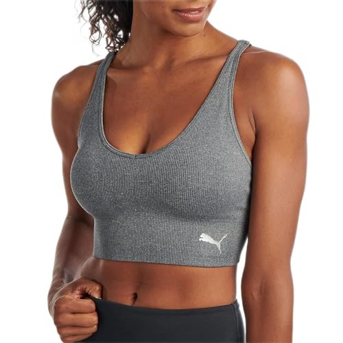 Puma Damen Seamless sutiã desporto-BH, cinzento mesclado (Heather Grey), S