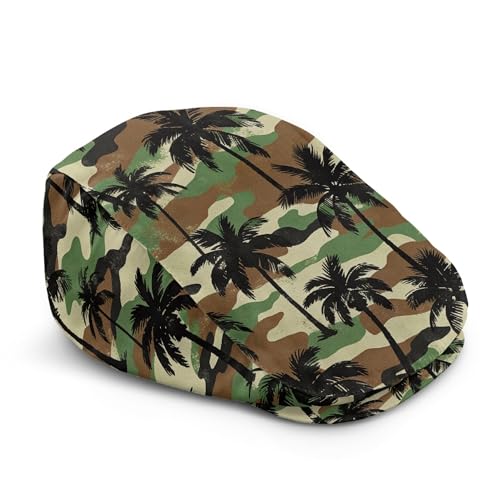 Casquette Cabby pour femme Cumagical imprimé camouflage vert lierre
