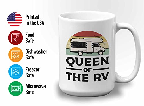 Bubble Hugs Camper Coffee Mug 15 Oz White - The Vehicle - Funny Camping Camp Trailer Park Travel Van Motorhome Caravan Owner Adventure Holiday Journey Trip #TOP2