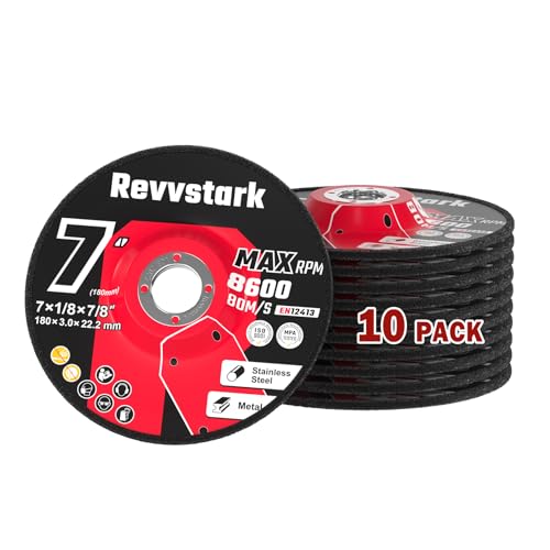 Revvstark 10 Pack 7 Inch Grinding Wheels for General Purpose Metal