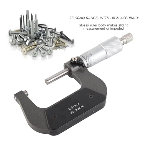 Micromètre extérieur en acier au chrome vanadium durable de 25-50 mm - 3