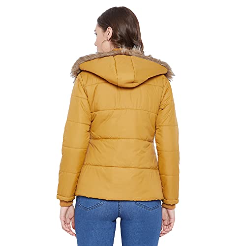 Image of VERO AMORE Women's Black winter wear full sleeve solid parka Jacket-2175A
