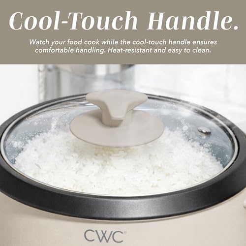 Image of COOK WITH COLOR 6 Cup Rice Cooker 300W - Effortless Cooking and Perfectly, Cooks 3 Cups of Raw Rice for 6 Cups of Cooked Rice, Sand | 300W, Cooks 3 Cups Raw Rice, Effortless Cooking, Perfectly Cooked Rice