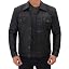 Black - Fernando Leather Jacket Mens