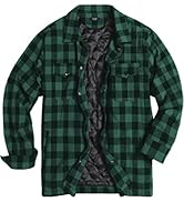 COOFANDY Flanellen herenhemd, geruit gevoerd, houthakkershemd, lange mouwen, casual, buttondown, winter, houthakkershemd, hemdjas met borstzak, rood, S