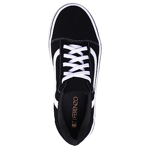 Tênis Casual Clássico Retrô Old School Leve Macio Confort (171-preto-34)
