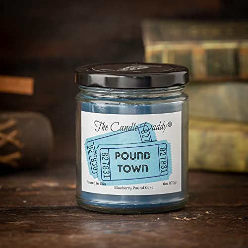 Two Tickets To Pound Town - Blueberry Pound Cake Scented - Funny 6 Oz Jar Candle- 40 Hour Burn Time #TOP3