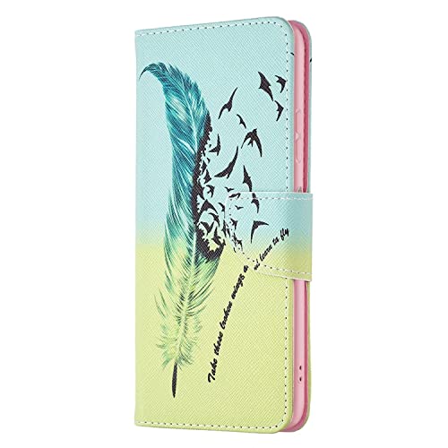 Étui Nokia G21 G11 à motif plume pour emporter vos cartes et protéger votre téléphone au quotidien