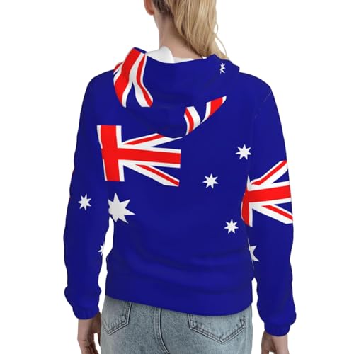 Sweat à capuche imprimé drapeau australien pour femme EdWal