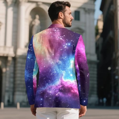 Men's One Button Blazer Casual Suit Jacket Slim Fit Lightweight Party Suit Jacket Machine Washable Cardigan3