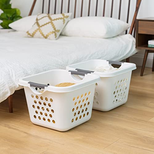 image for IRIS USA, Inc. IRIS USA 30L Plastic Laundry Basket Hamper Organizer wi