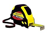 Jet Swet 25-Foot Self-Locking, Magnetic Claw End Tape Measure with Retraction Brake. Plastic/Rubber Injection Molded housing